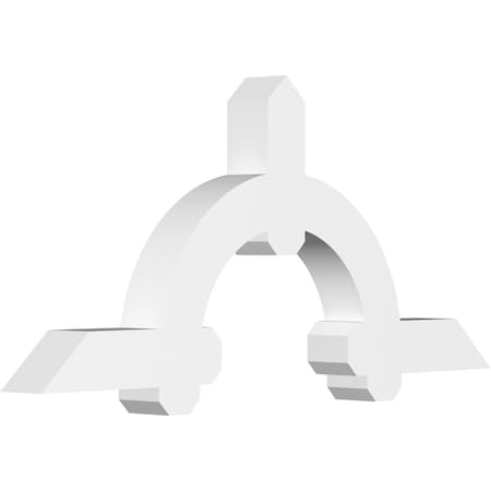 Ekena Millwork Ericson Architectural Grade PVC Gable Bracket, 48"W x 22"H x 4"D x 4"F, 11/12 Pitch GBP048X22X0404ERI00